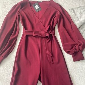 Balloon Chiffon Sleeve Jumpsuit